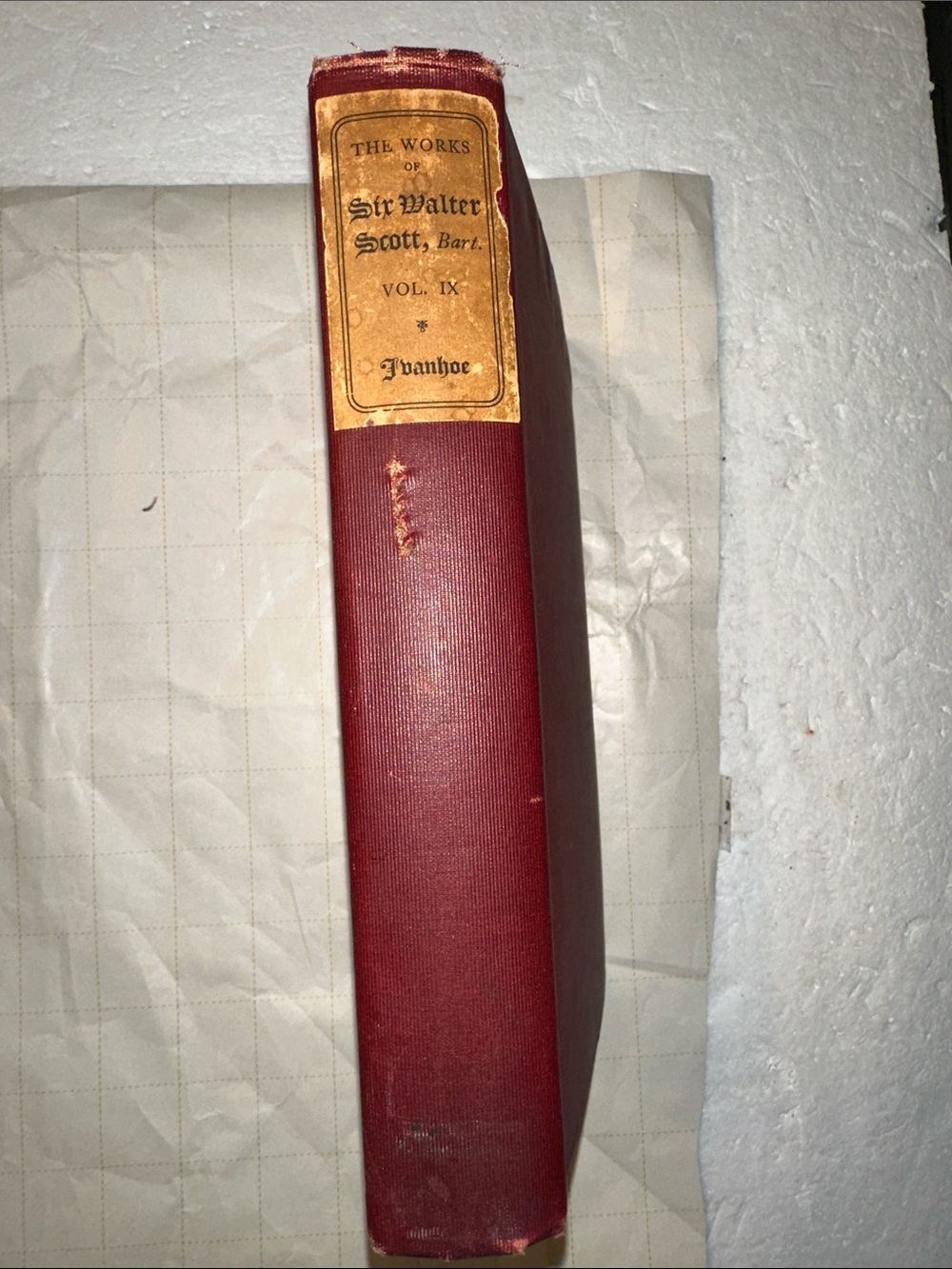 Antique “The Works of Sir Walter Scott”
Volume IX